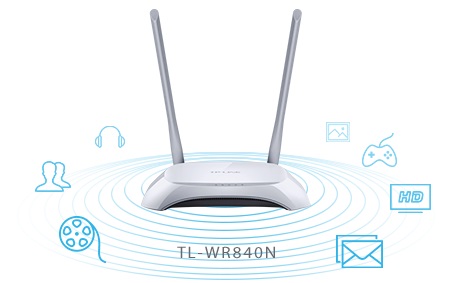 TP-Link TL-WR840N 300Mbps Wireless N Router, 2x fixní anténa