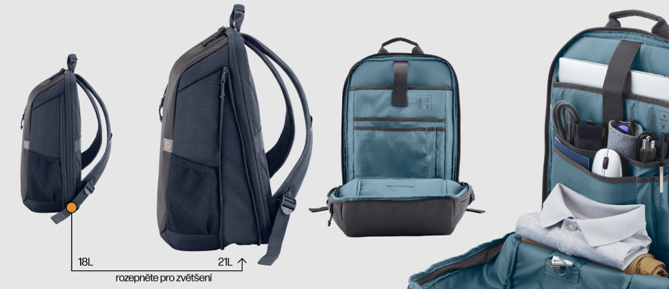 Batoh HP Travel 18 Liter 15.6 Iron Grey