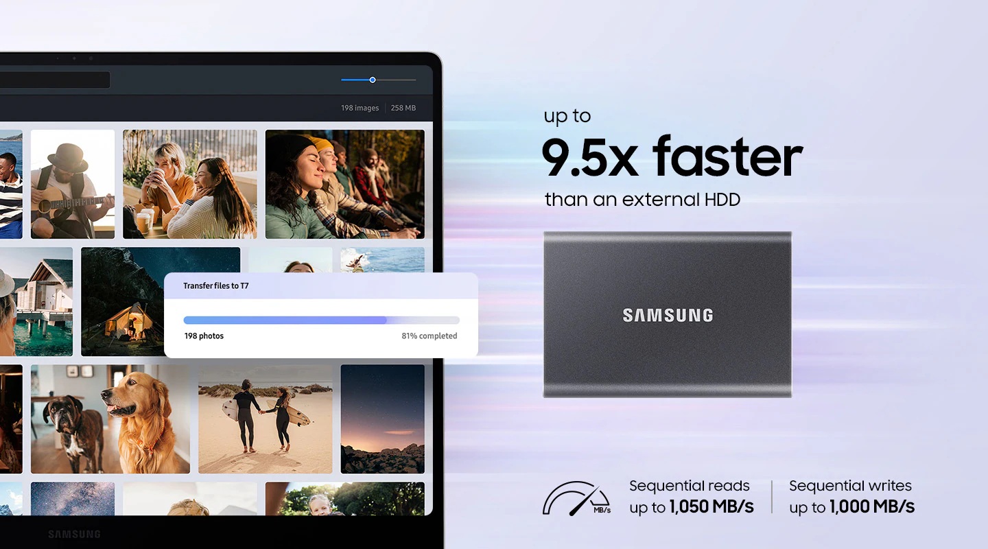 Samsung Externí SSD disk T7 1TB černá