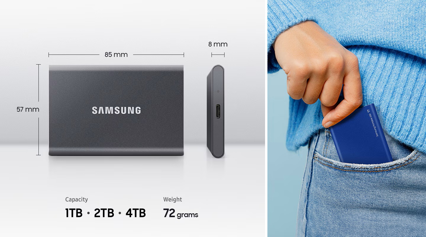 Samsung Externí SSD disk T7 1TB černá