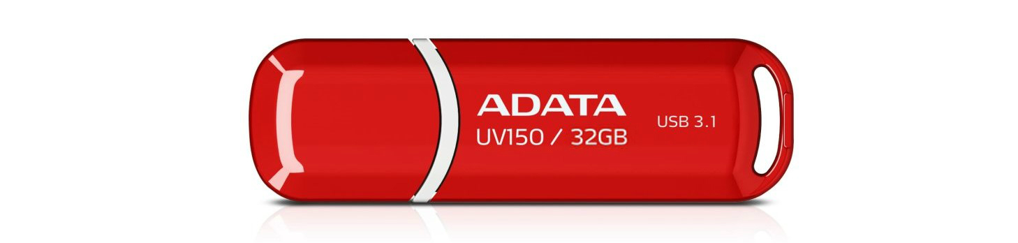 ADATA DashDrive UV150 32GB USB 3.1 flashdisk, slim, červený 